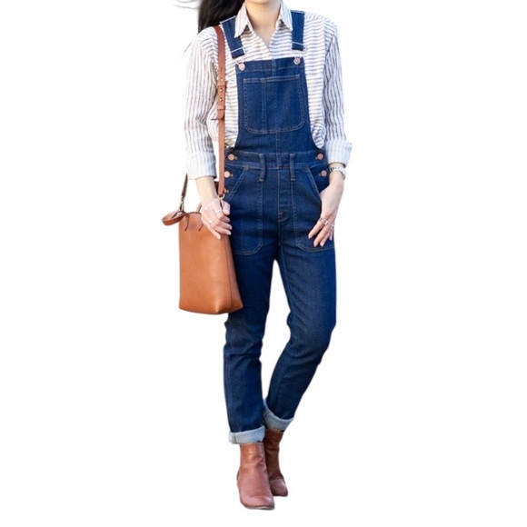 Madewell Denim Skinny Overalls in Judd Wash - Picture 1 of 8